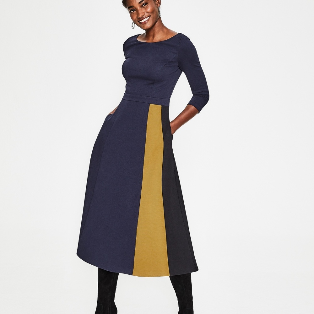 Boden Claudia Colourblock Dress